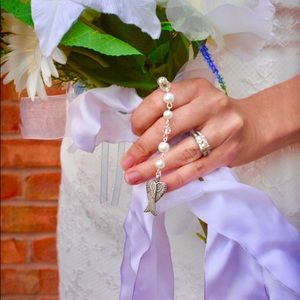 Wedding Bouquet Guardian Angel Charm (any color)